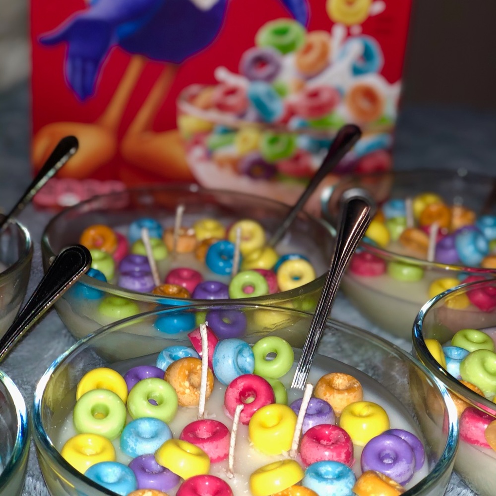 3Wick Fruit Loops Scented Candle 6”in Bowl